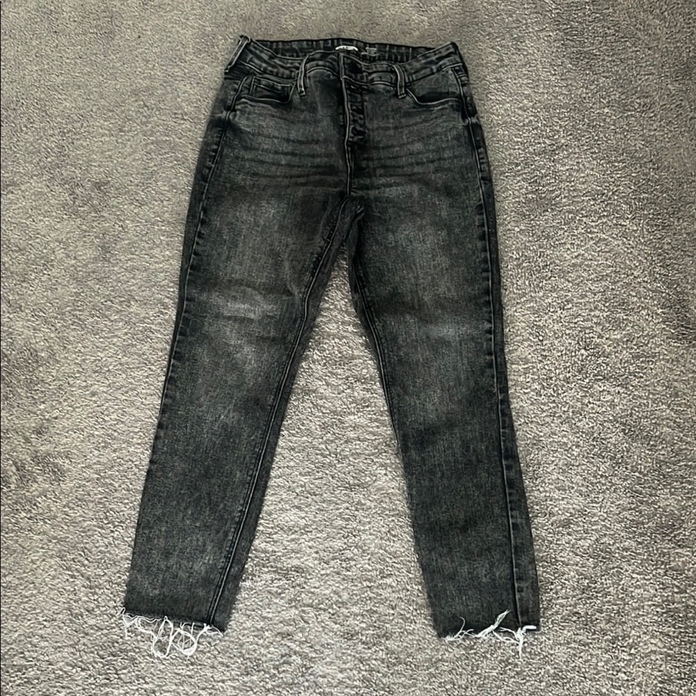 Black/gray Distressed Women's Jeans ankle skinny size 6